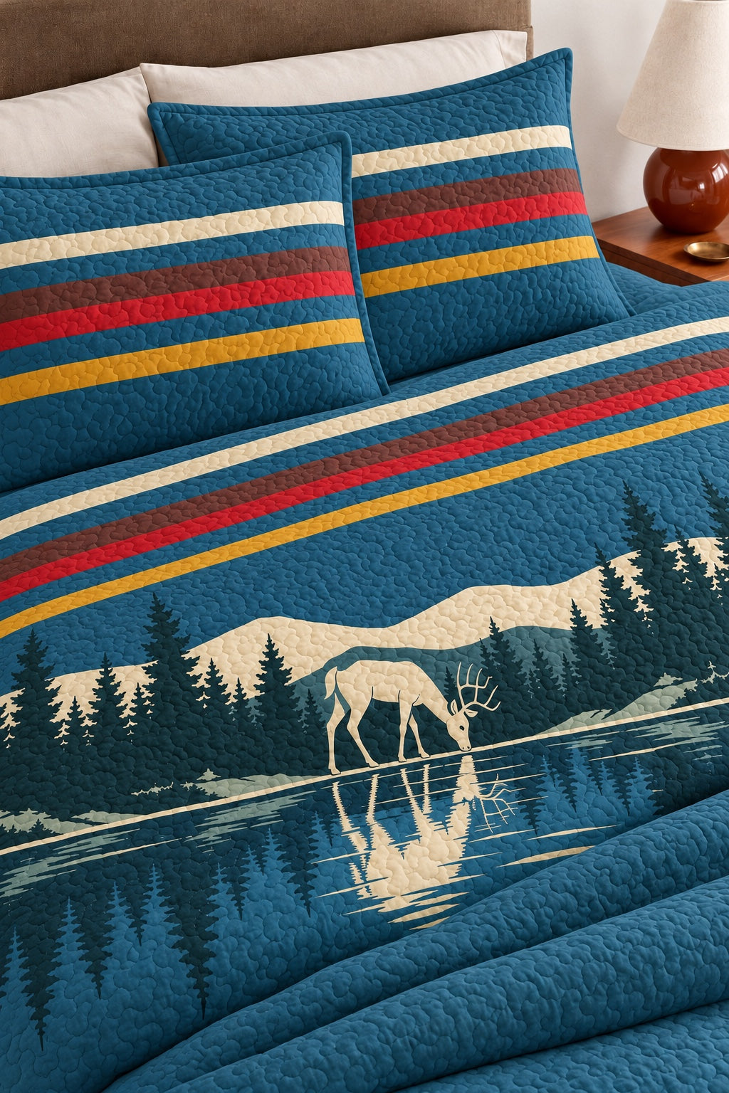Northwoods Shoreline Whitetail Quilt Set