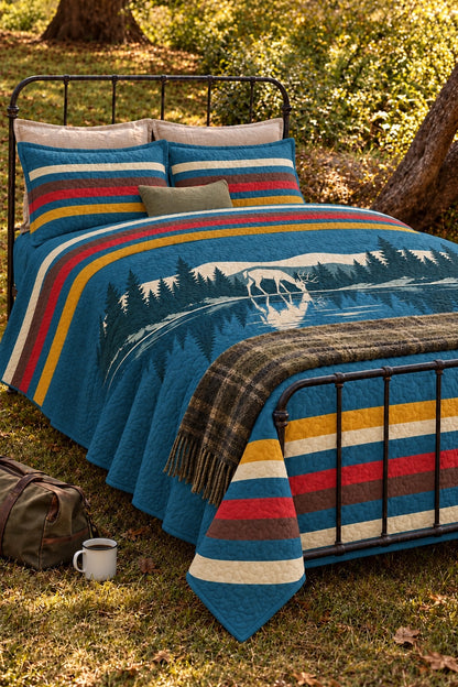 Northwoods Shoreline Whitetail Quilt Set