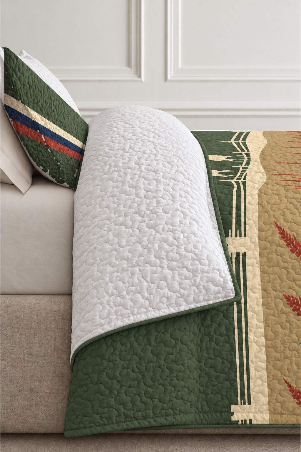 Fence Line Prairie Whitetail Quilt Set