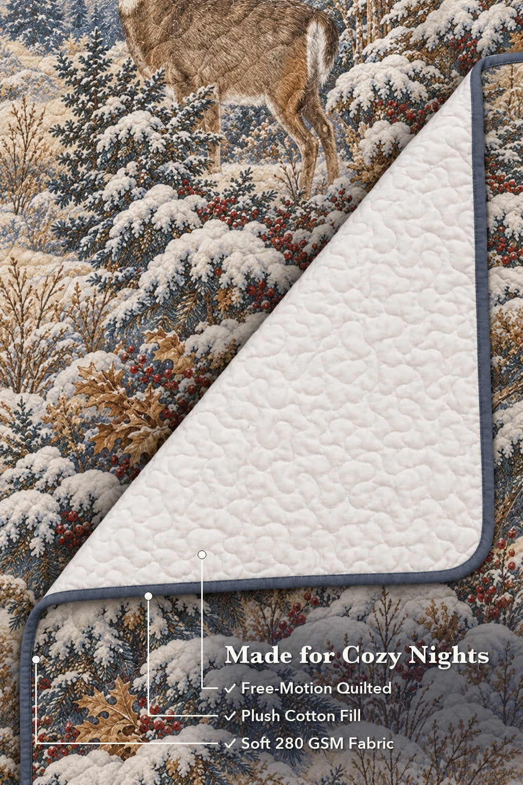Winter Verdure Whitetail Quilt Set
