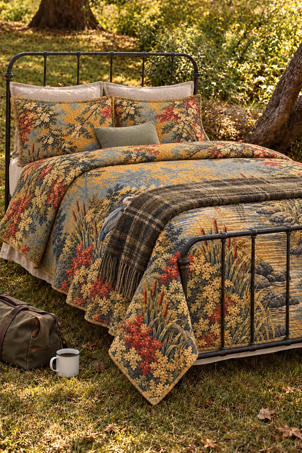 Riverbank Verdure Whitetail Quilt Set