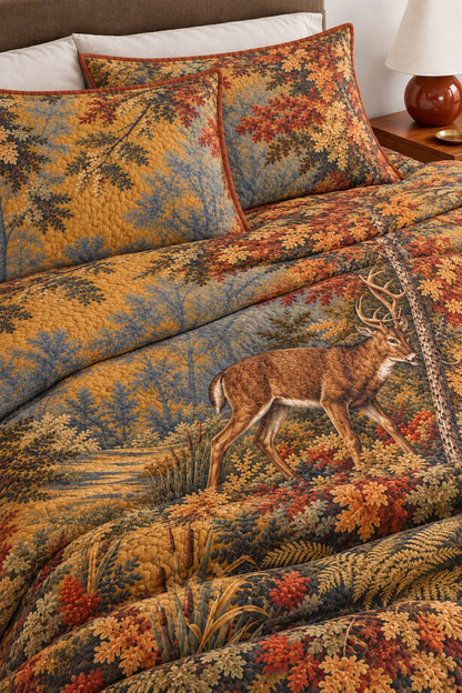 Rut Season Verdure Whitetail Quilt Set