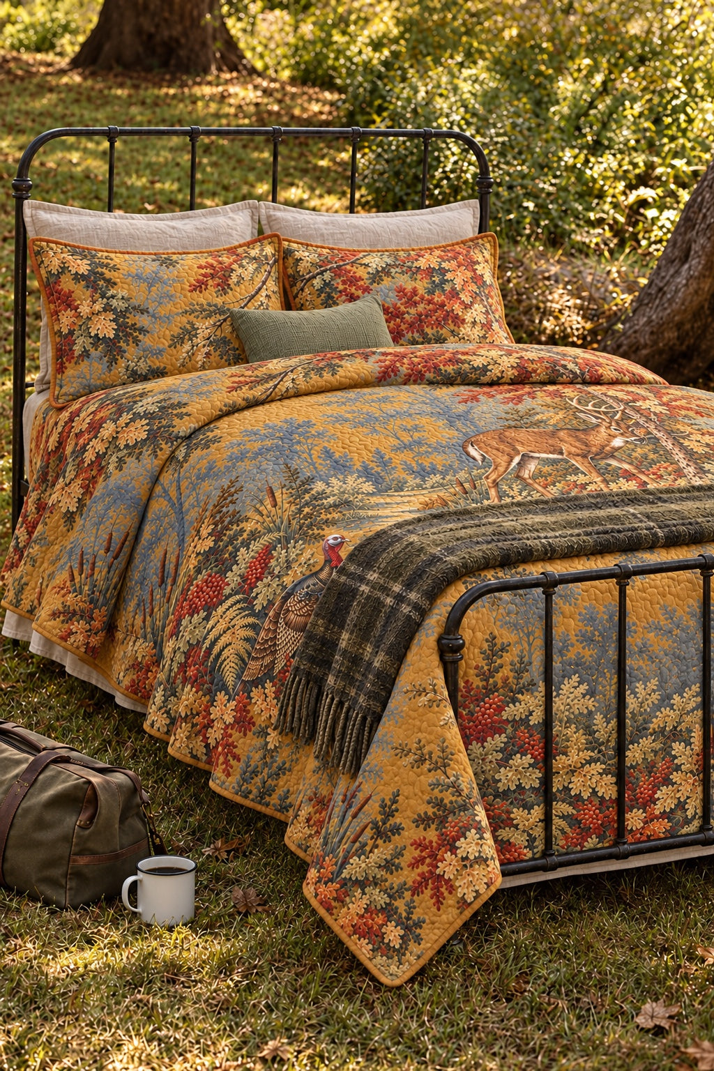 Rut Season Verdure Whitetail Quilt Set