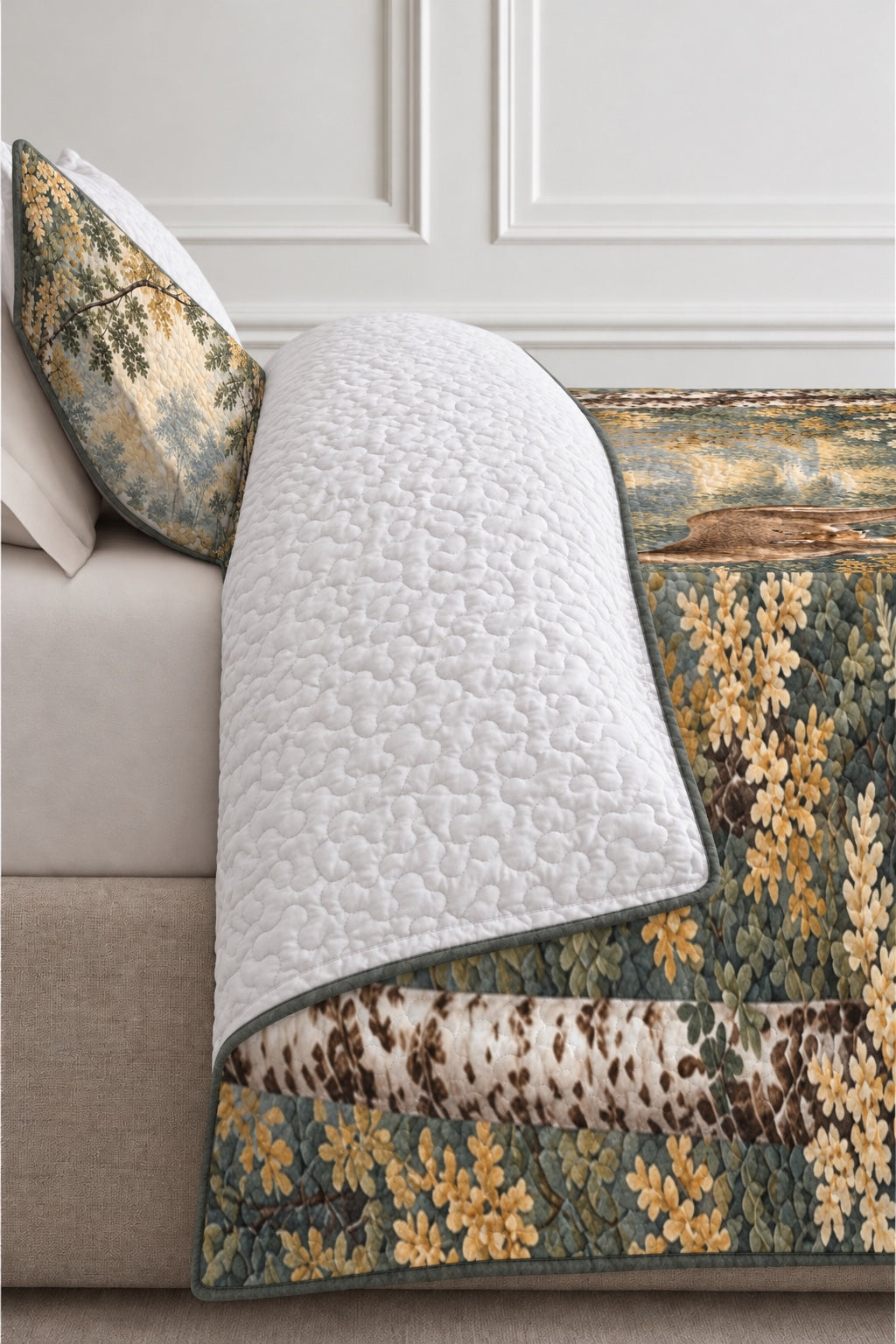 Sage Morning Verdure Whitetail Quilt Set