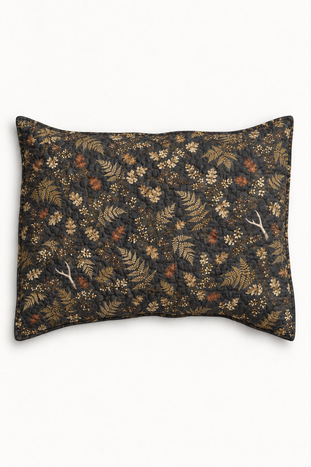 Charcoal Fern Abstract Quilt Set
