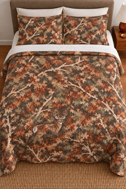 Late Season Timber Whitetail Quilt Set