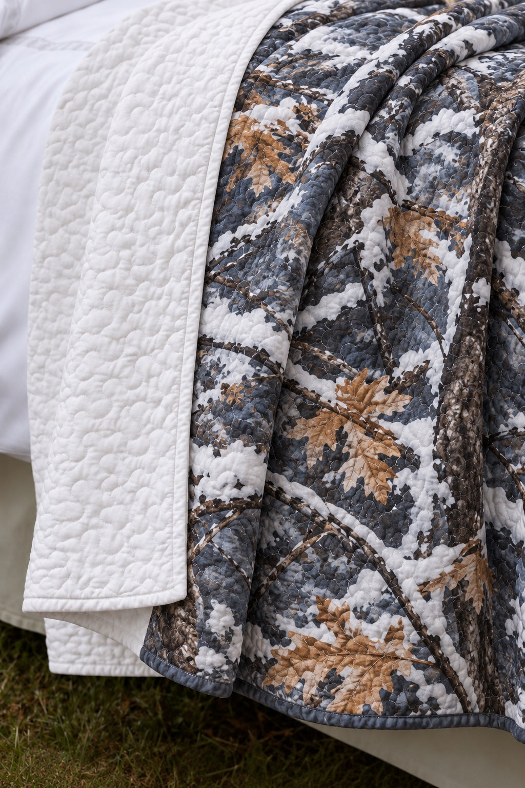 Snow Timber Whitetail Quilt Set