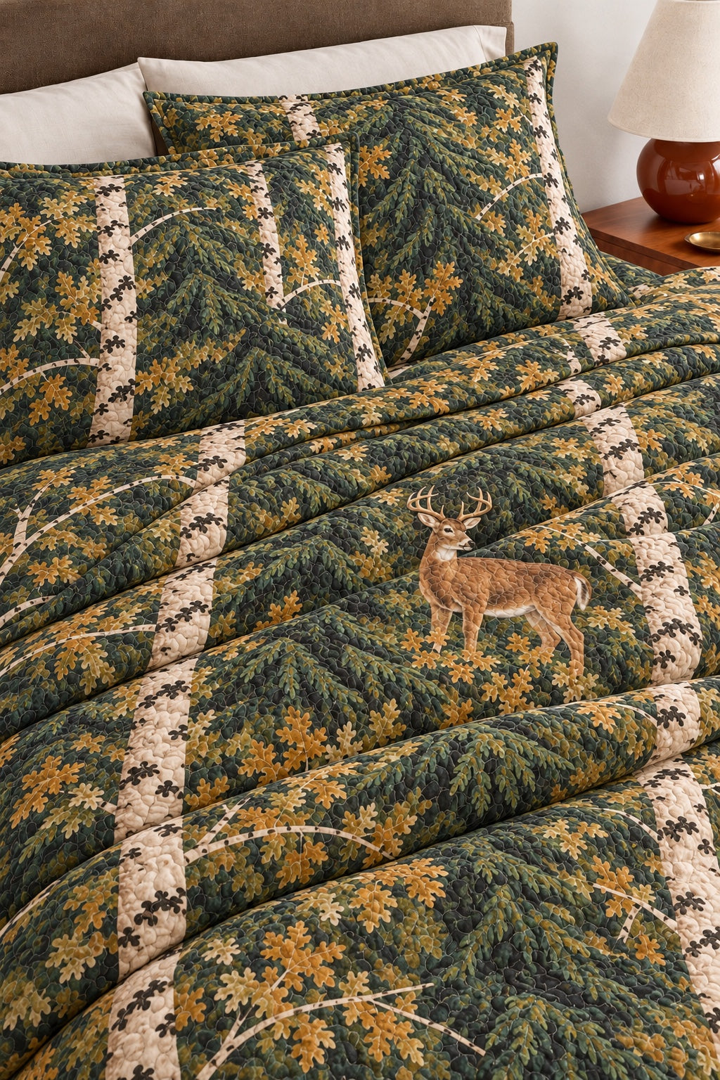 Birch Spruce Timber Whitetail Quilt Set
