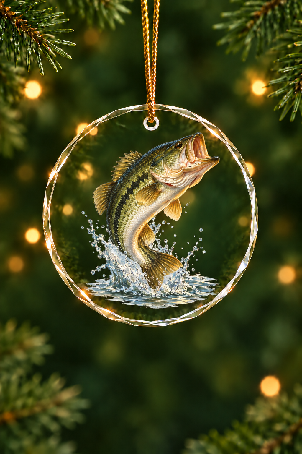 Splash Breaker Largemouth Bass - Glass Ornament image 1