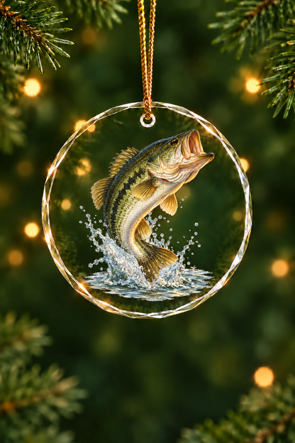 Splash Breaker Largemouth Bass - Glass Ornament image 1