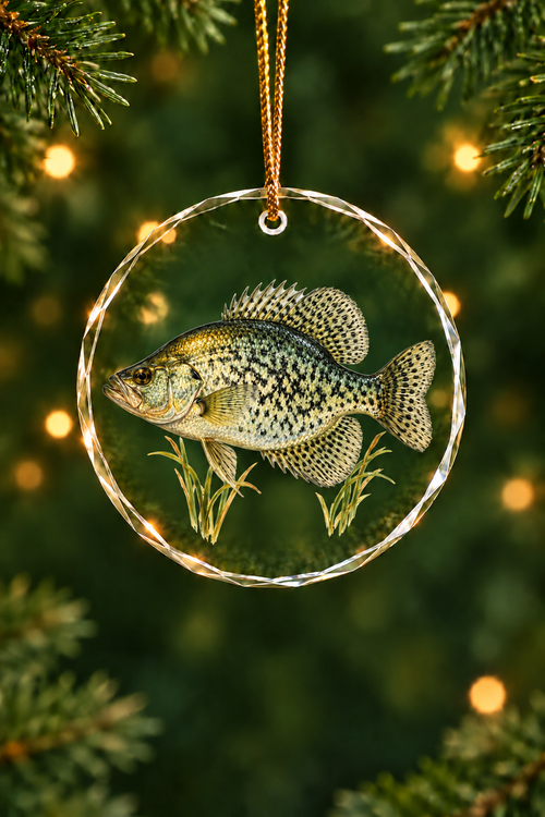 Reed Shadow Crappie - Glass Ornament image 1