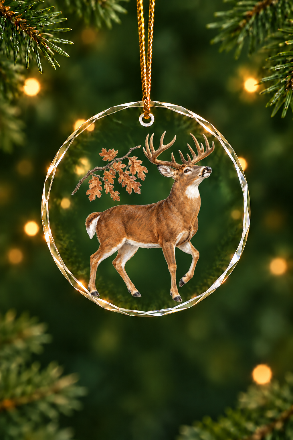 Wind Reader Whitetail Buck - Glass Ornament image 1