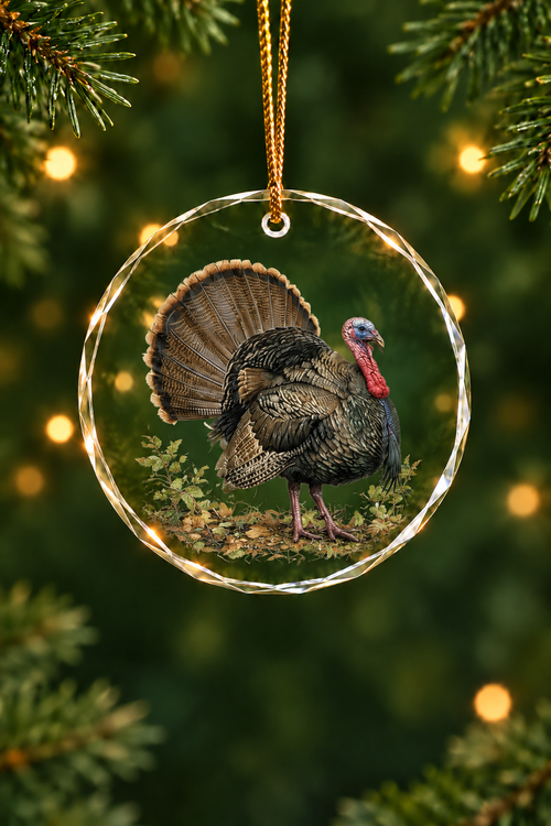 Strut Timber Turkey - Glass Ornament image 1