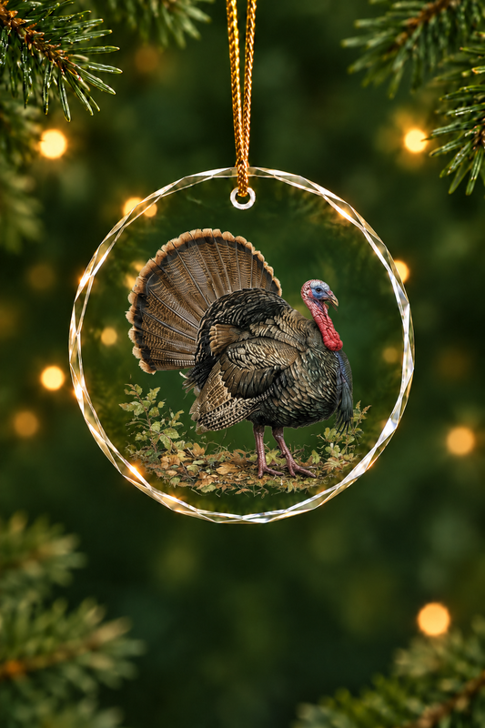 Strut Timber Turkey - Glass Ornament image 1