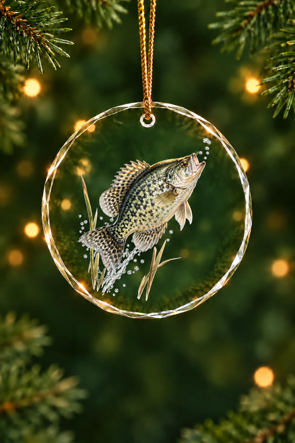 Reed Rise Black Crappie - Glass Ornament image 1