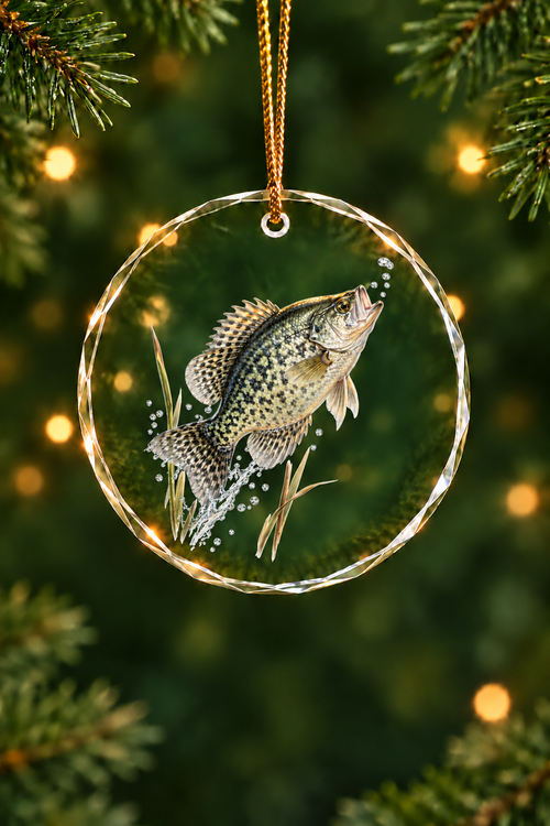 Reed Rise Black Crappie - Glass Ornament image 1