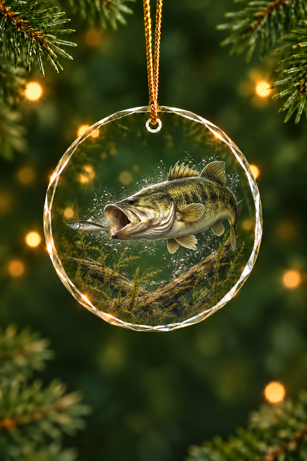 Timber Bass Sunray - Glass Ornament image 1