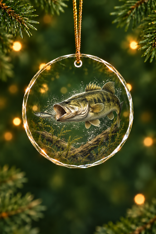 Timber Bass Sunray - Glass Ornament image 1