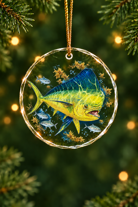 Weedline Bull Mahi - Glass Ornament image 1