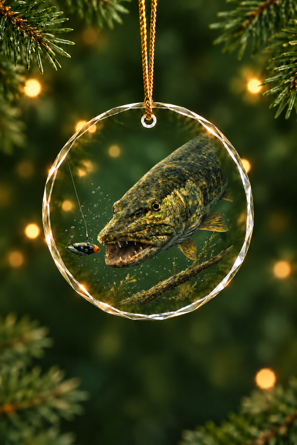 Deep Stealth Pike - Glass Ornament image 1