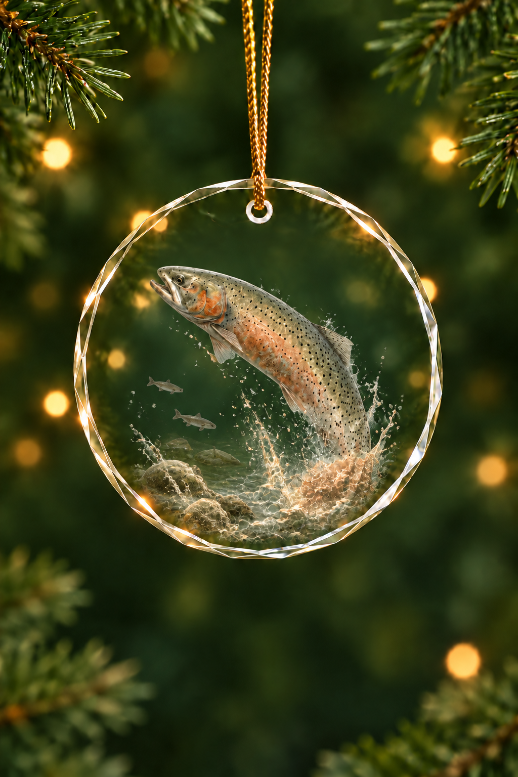 Wild Lahontan Trout - Glass Ornament image 1