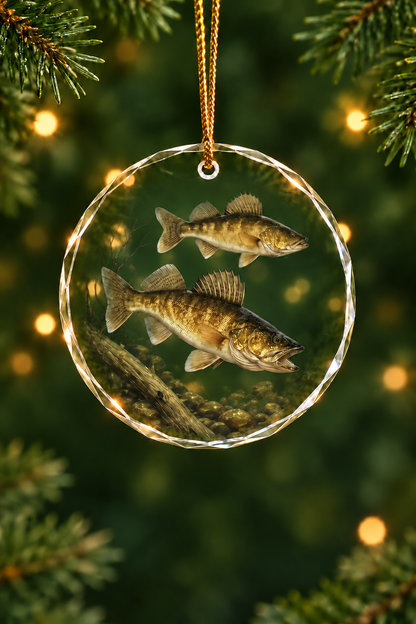 Gravel Walleye Haul - Glass Ornament image 1