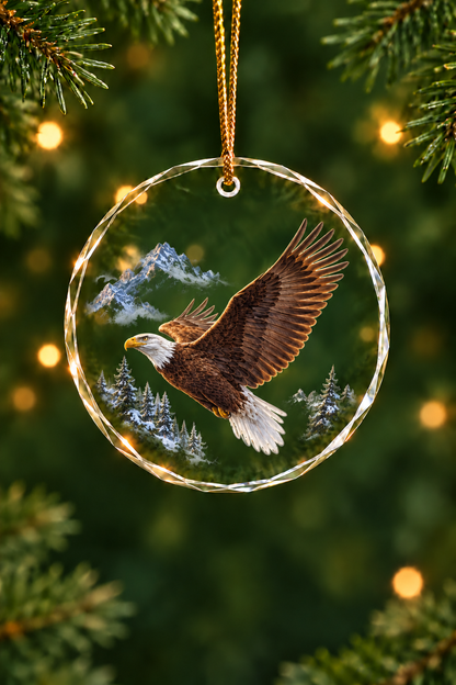 Summit Glide Bald Eagle - Glass Ornament image 1