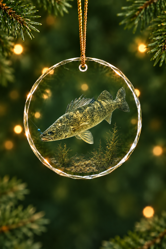 Stillwater Walleye - Glass Ornament image 1