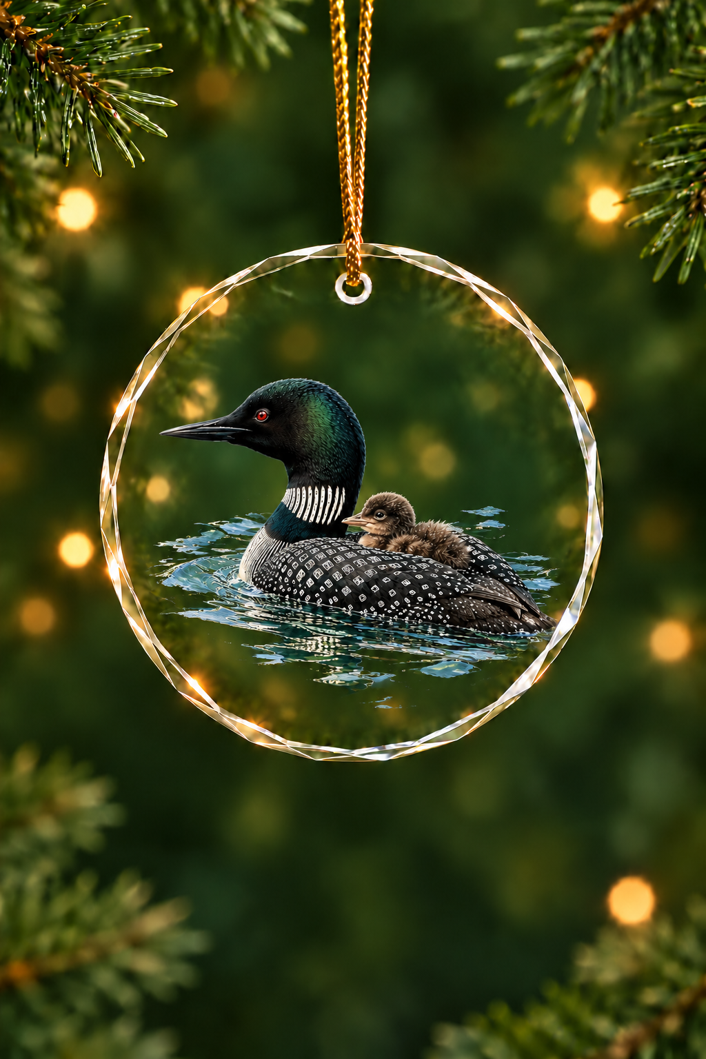 Northwoods Loon - Glass Ornament image 1
