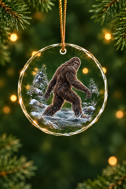 Frozen Creek Bigfoot - Glass Ornament image 1