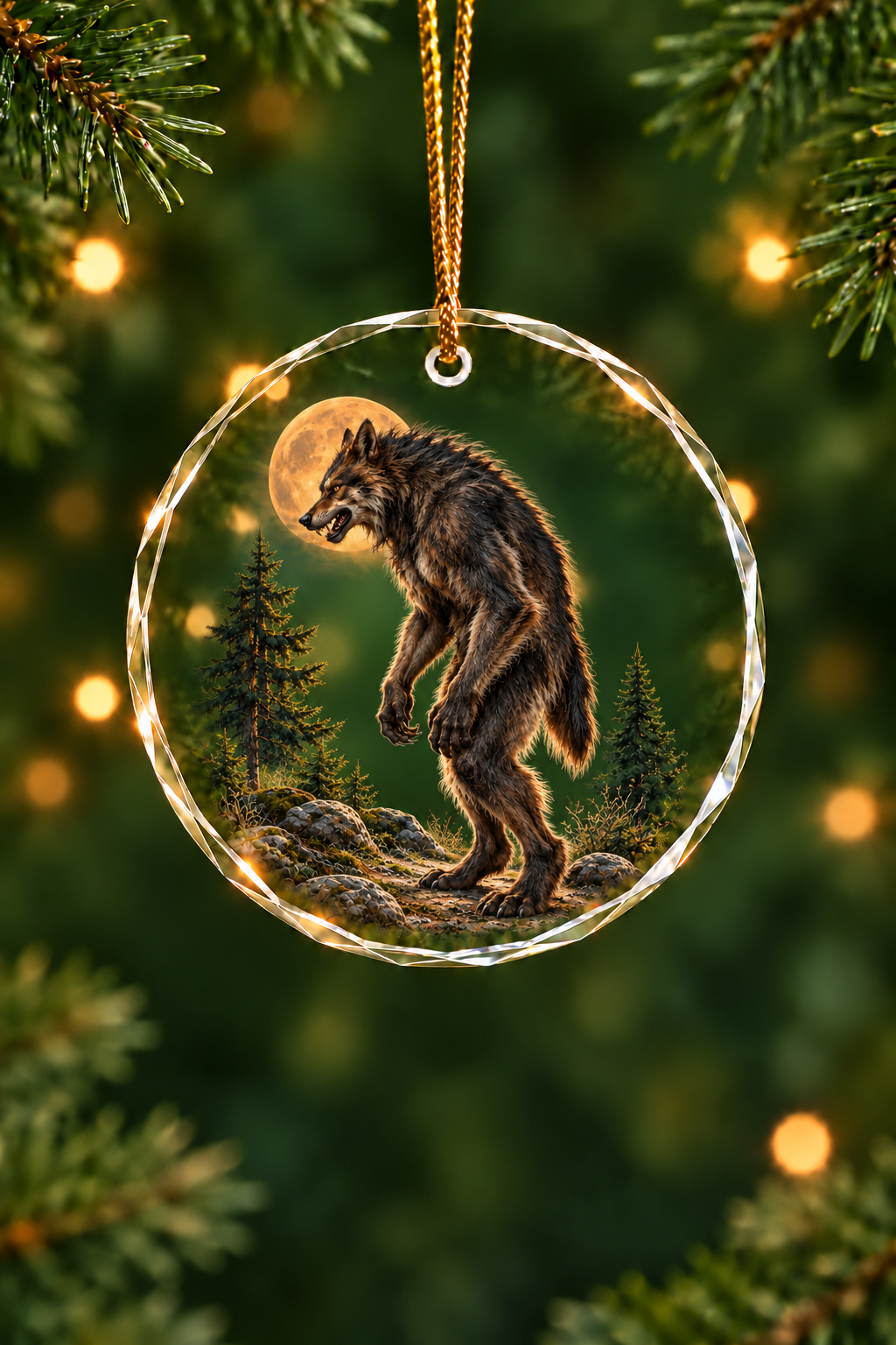 Harvest Moon Dogman - Glass Ornament image 1