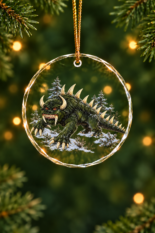 North Woods Hodag - Glass Ornament image 1