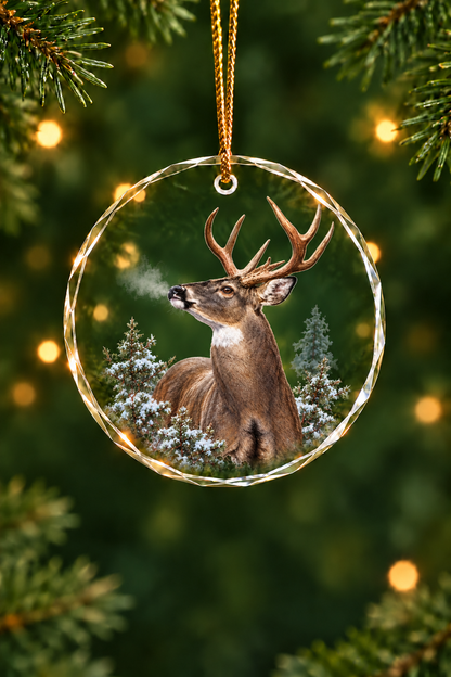 Rut Breath Whitetail - Glass Ornament image 1