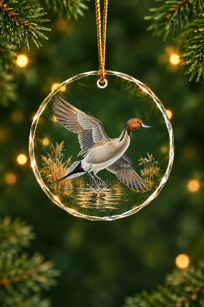 Golden Marsh Pintail - Glass Ornament image 1