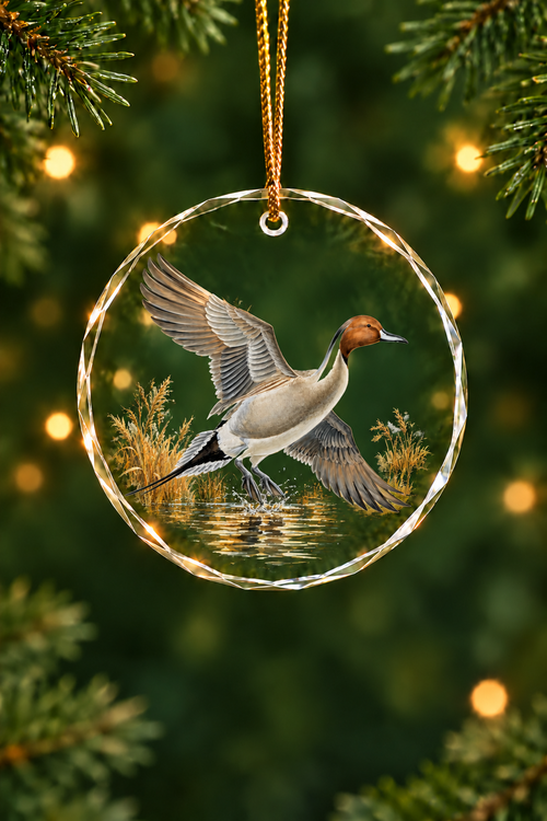 Golden Marsh Pintail - Glass Ornament image 1