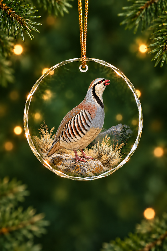 Canyon Rock Chukar - Glass Ornament image 1