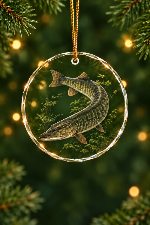 Green Weed Musky - Glass Ornament image 1