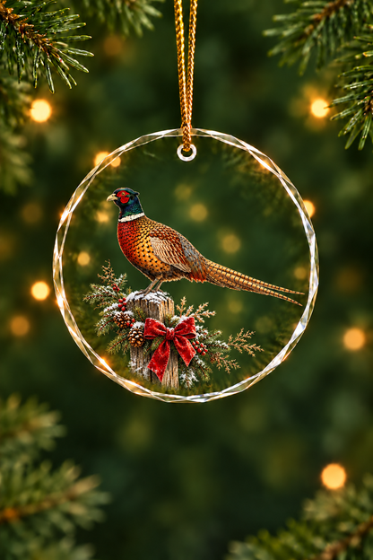 Garland Post Pheasant - Glass Ornament image 1