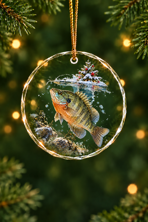 Frozen Pond Bluegill - Glass Ornament image 1