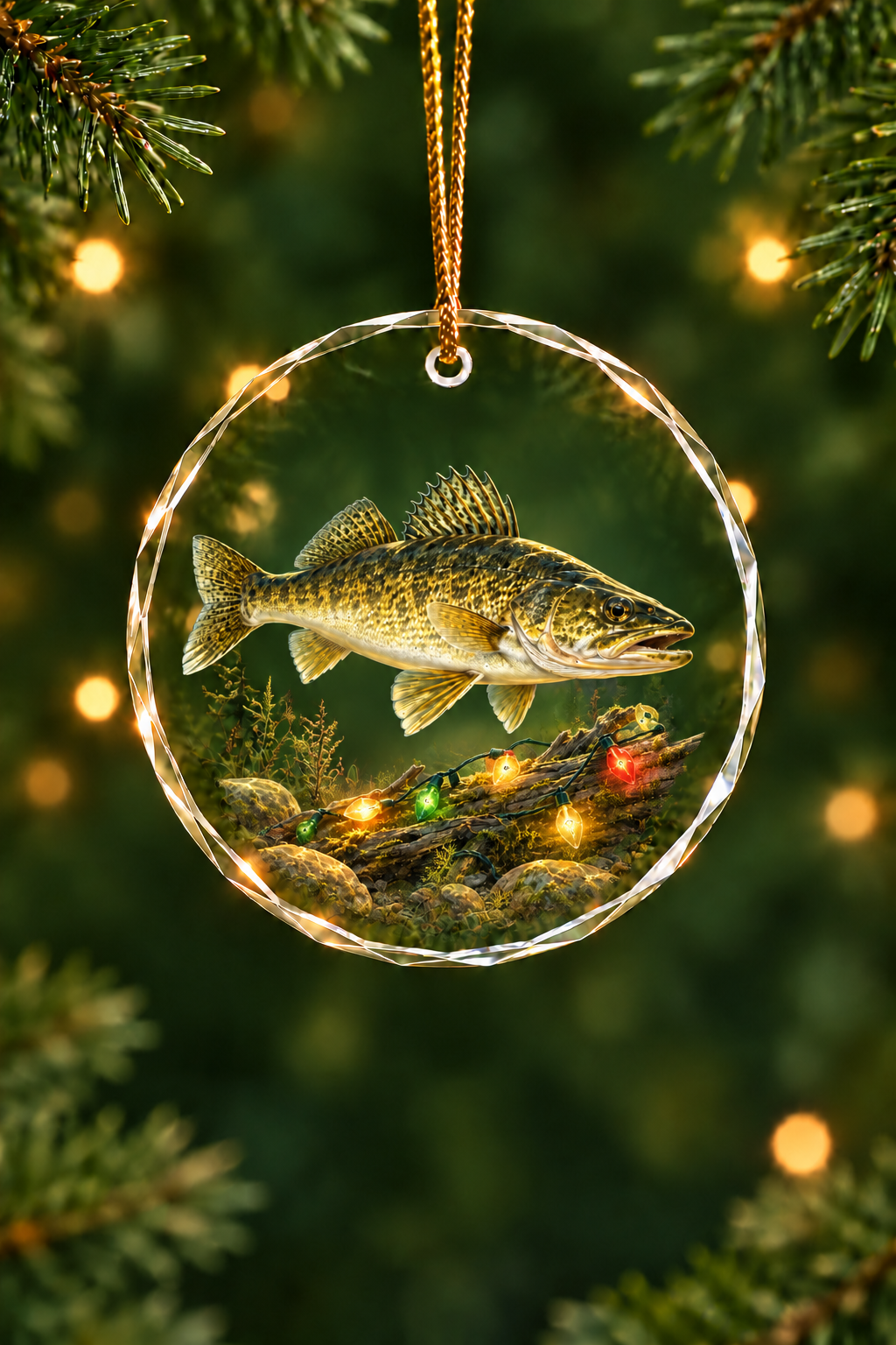 Old Bulbs Walleye - Glass Ornament image 1