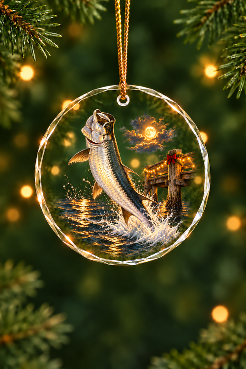 Bridge Lights Tarpon - Glass Ornament image 1