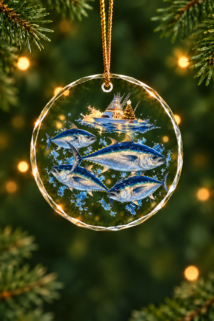 Deck Tree Bluefin Tuna - Glass Ornament image 1