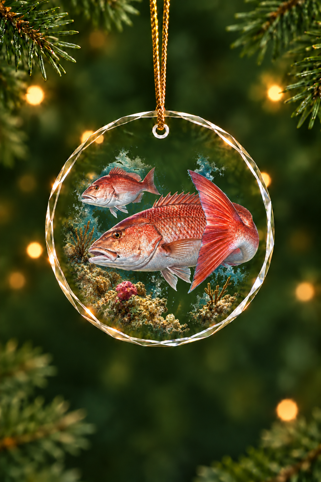 Moonbeam Red Snapper - Glass Ornament image 1