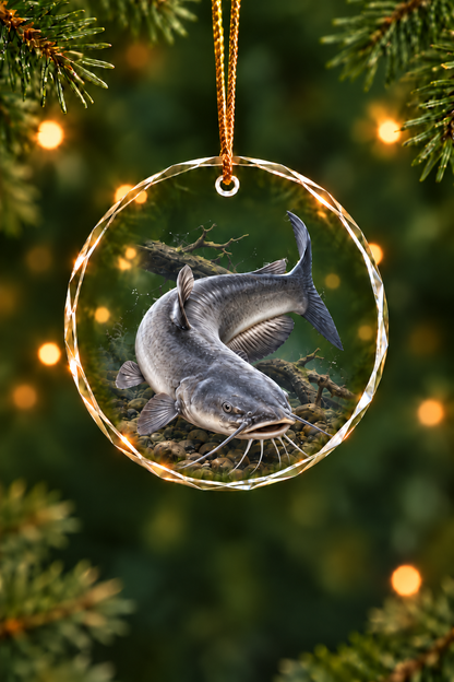 Freedom Strike Catfish 🇺🇸 - Glass Ornament image 1