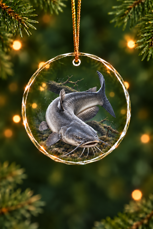 Freedom Strike Catfish 🇺🇸 - Glass Ornament image 1
