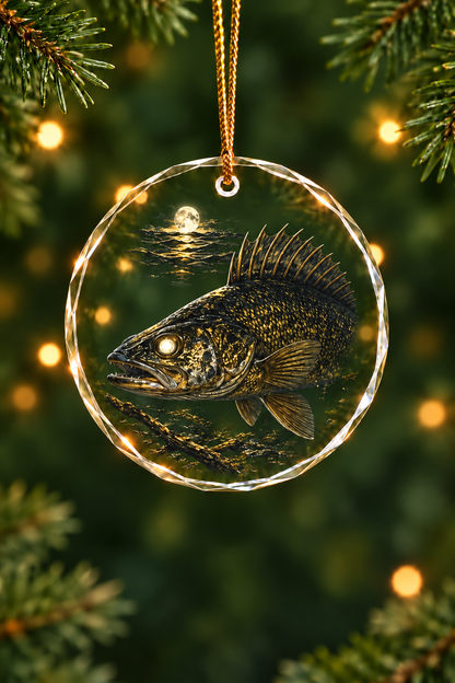 Nightfall Timber Walleye - Glass Ornament image 1