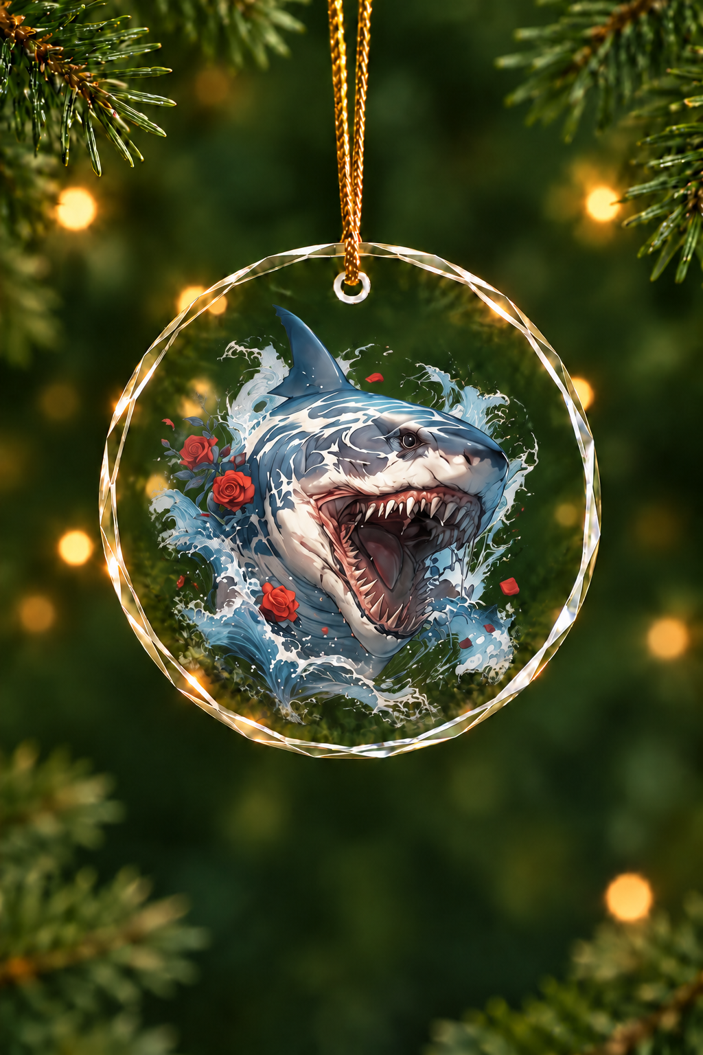 Rosejaw Shark - Glass Ornament image 1