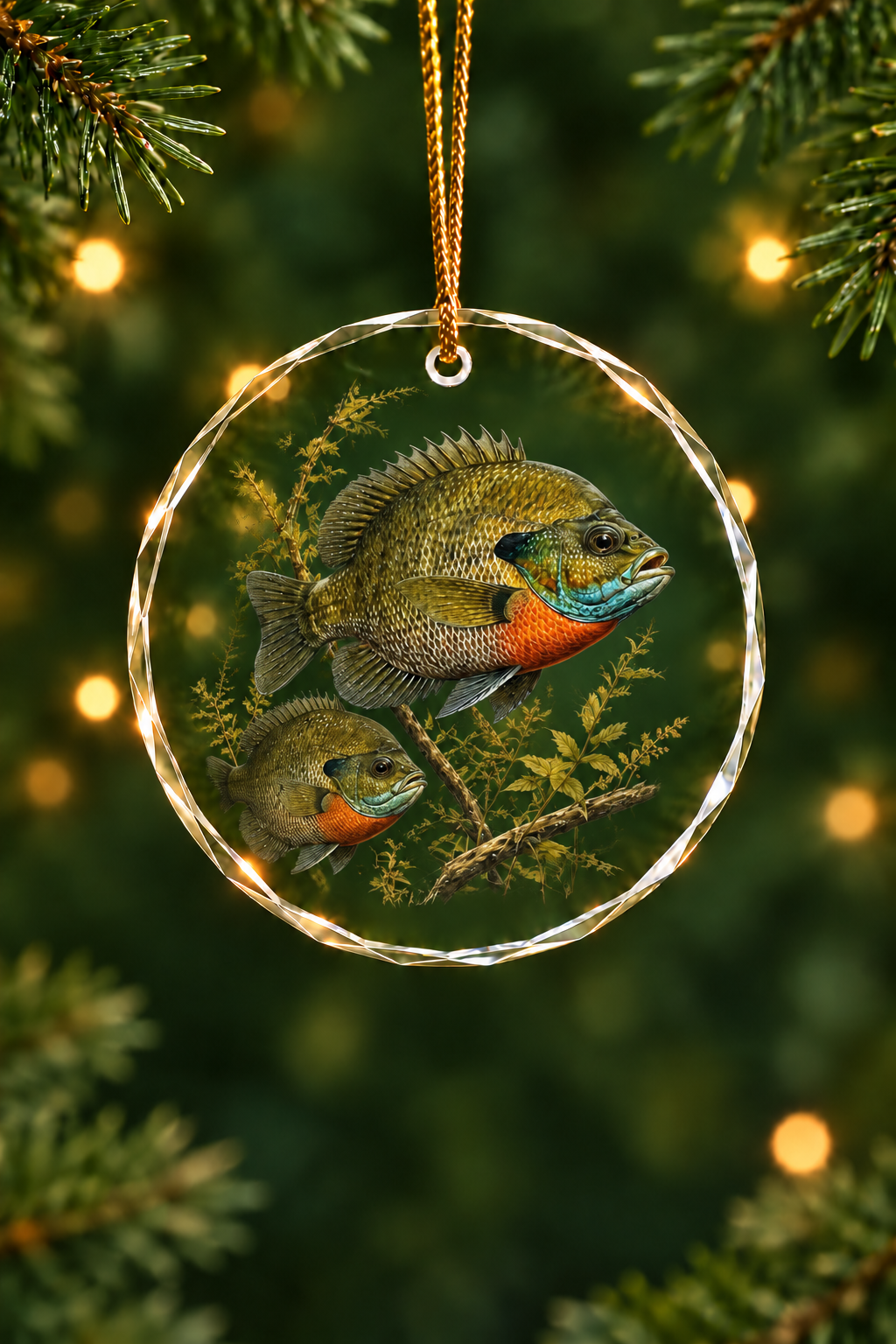 Sunlit Shallows Bluegill - Glass Ornament image 1