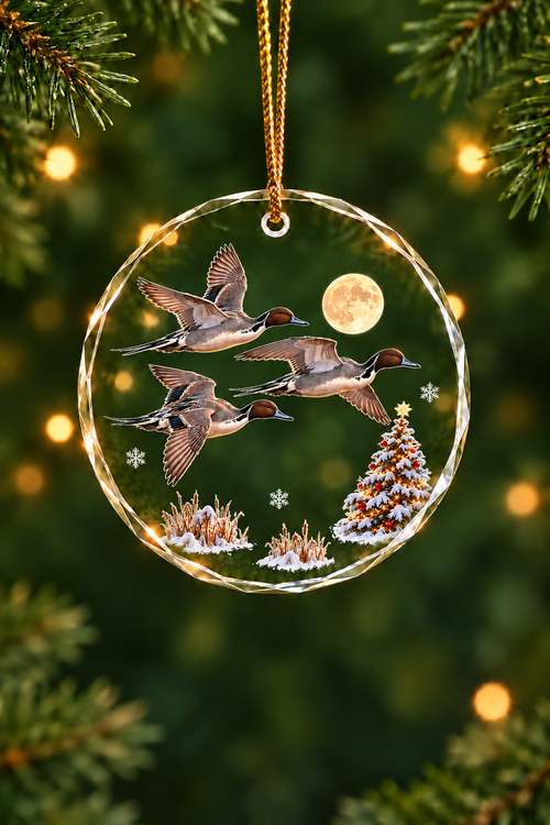 Lakeside Pine Pintail Flight - Glass Ornament image 1