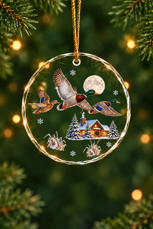 Chimney Smoke Mallard - Glass Ornament image 1